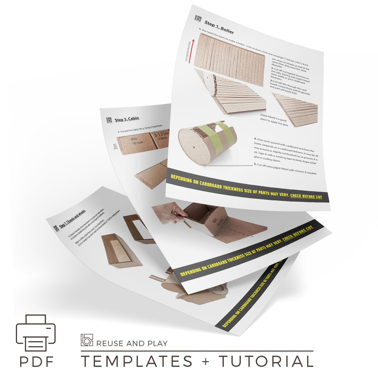 Steam Train Cardboard Toy TUTORIAL