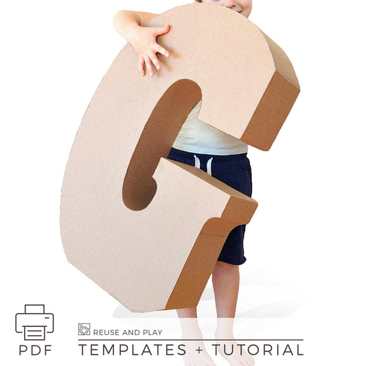 Giant 3D Letters TEMPLATES, A-Z