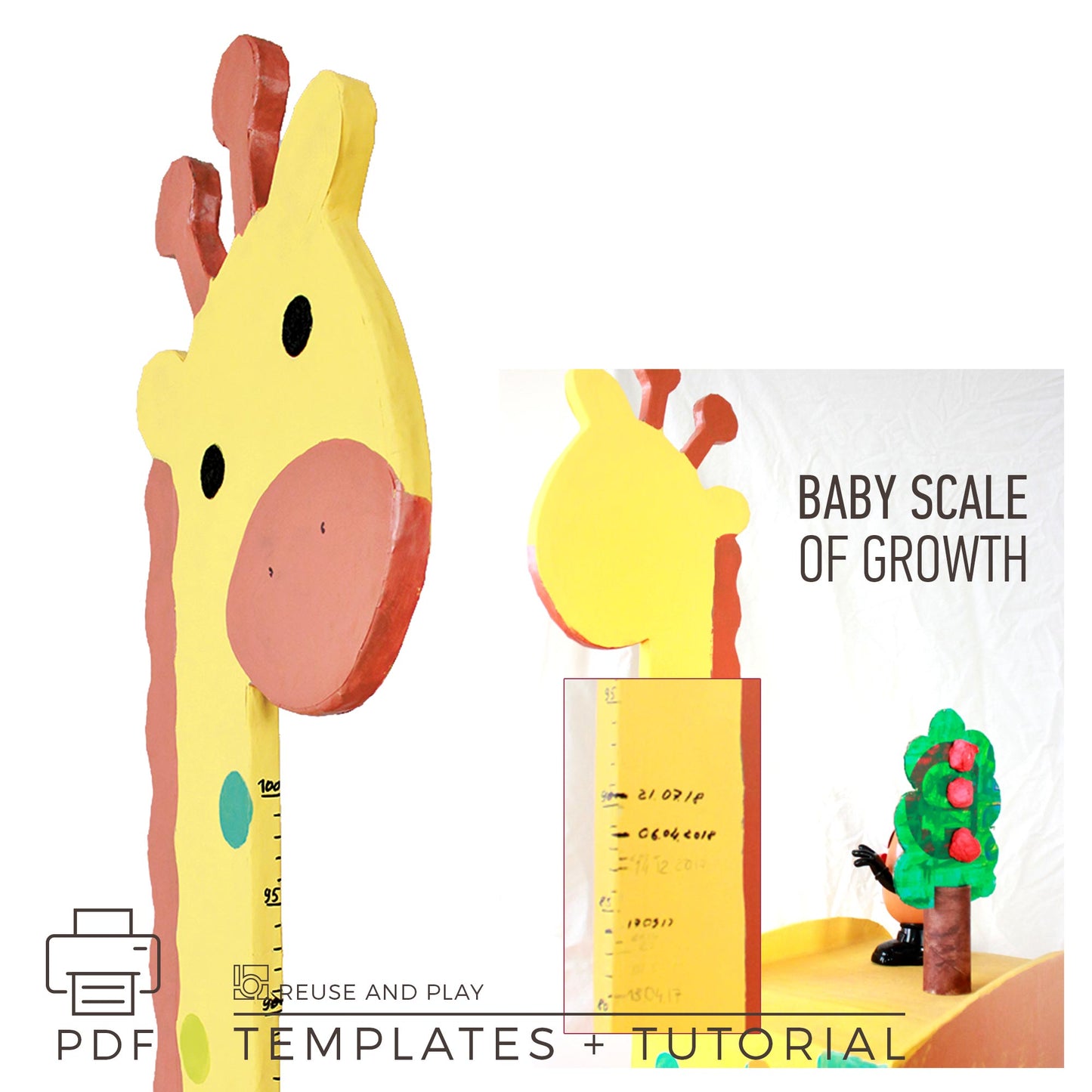 Kids Bookshelf "Giraffe". Templates