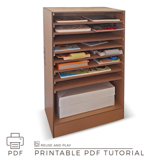 Puzzle Storage Bookcase. Tempate