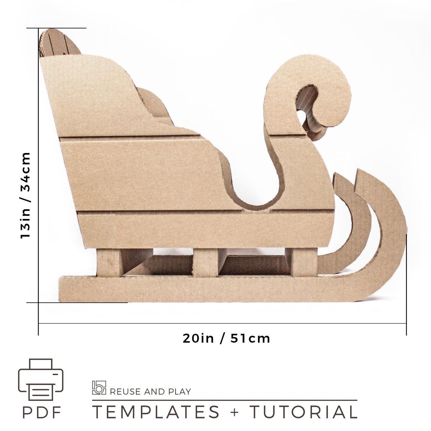 Christmas Sleigh Decor TEMPLATES
