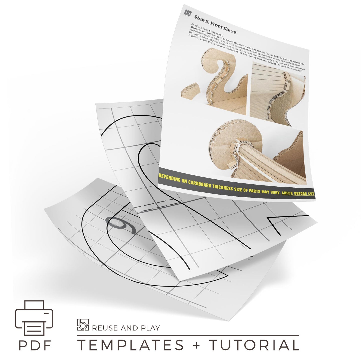 Christmas Sleigh Decor TEMPLATES