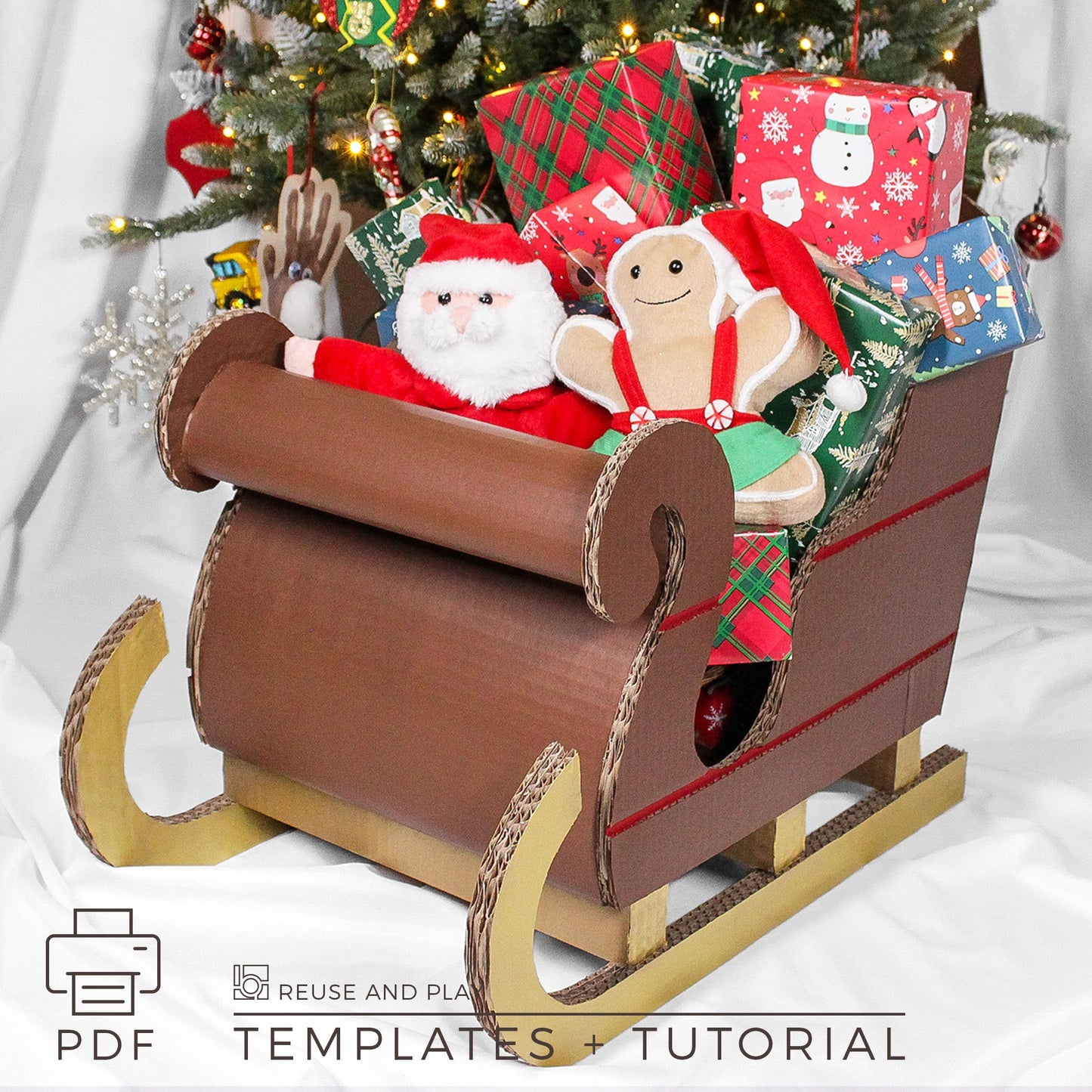 Christmas Sleigh Decor TEMPLATES